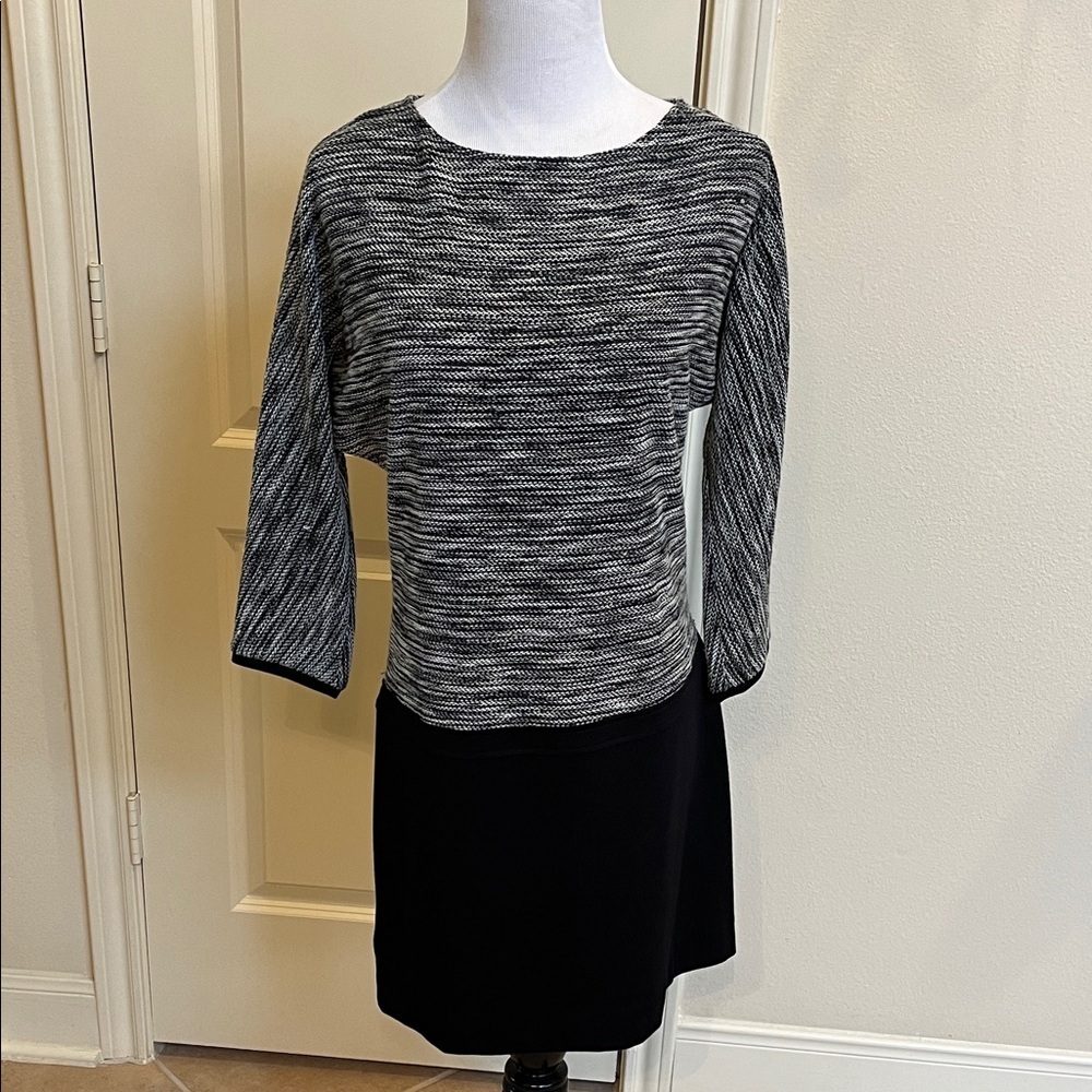 LOFT Monochrome Knit Dress